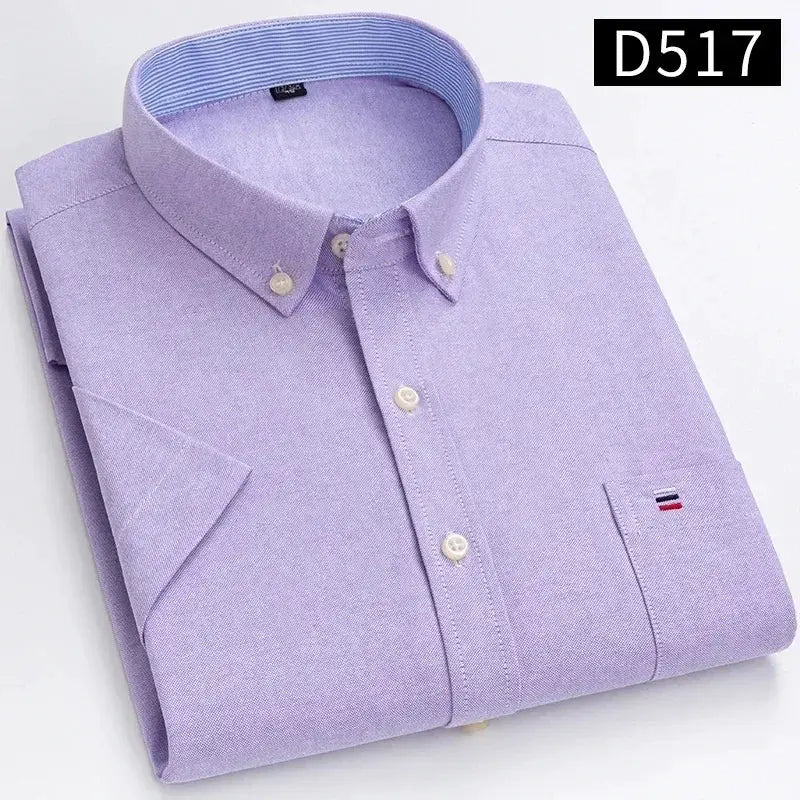 Men's lavender 100% cotton oxford shirt, button-down collar, Simples Market