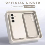S26/S25 Ultra square liquid silicone phone case set for Samsung Galaxy, white soft cover (2 pieces)