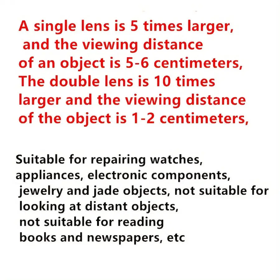 ClarityPro Dual Clip On Magnifying Glasses 5X 10X Magnification For Watch Repair And Jewelry Crafting Precision Optics