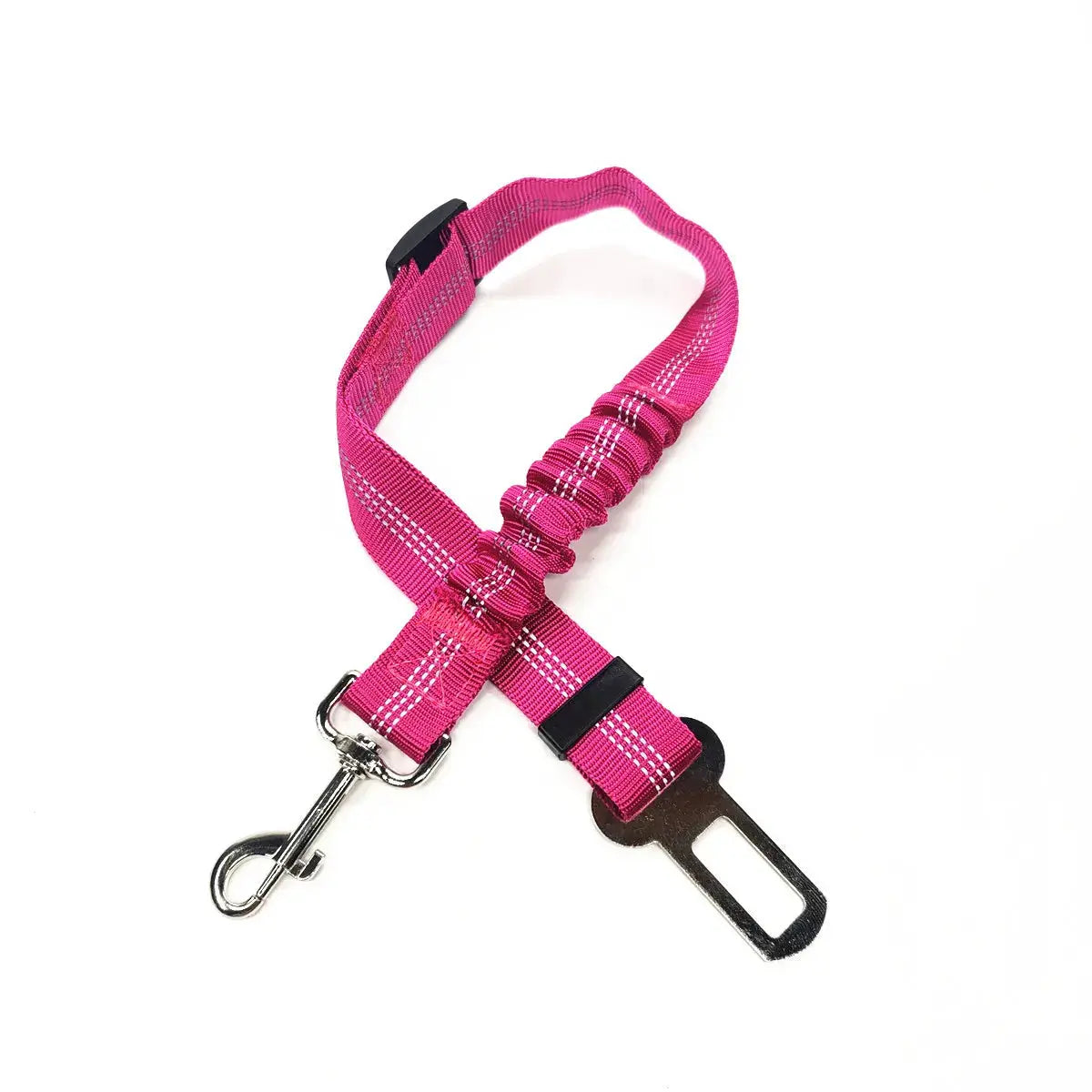 Adjustable Dog Car Seat Belt Harness With Nylon Reflective Cushioning For Safe Car Travel