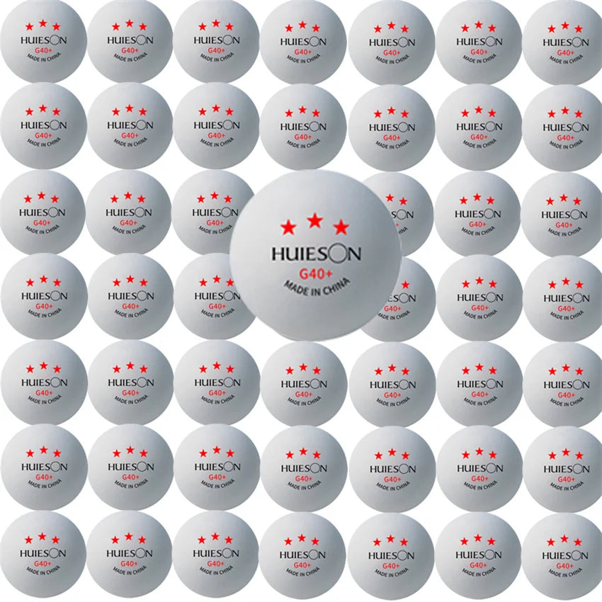 Huieson 3 Star Table Tennis Balls 20 To 100 Pack ABS 40 Plus Material Professional Competition Ping Pong Balls