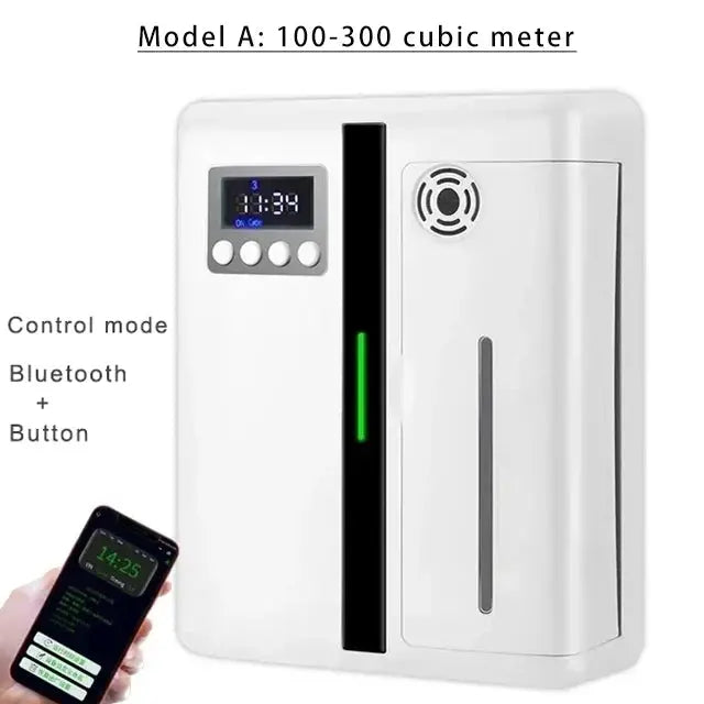Wall Mounted Room Fragrance Diffuser With Bluetooth And Built In Fan For Essential Oils In Home And Hotel