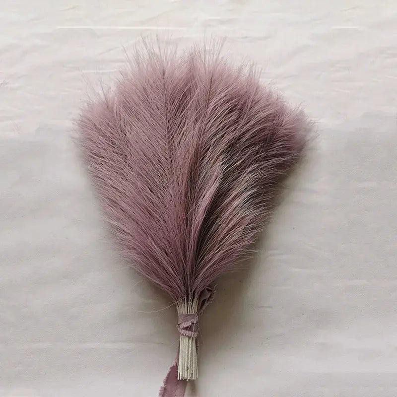 Simples Market artificial pampas grass bouquet in dusty pink, fluffy reed decor for boho party, home or wedding tables