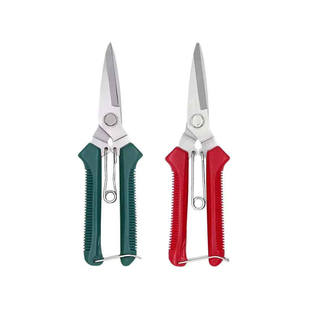 Straight Head Pruning Shears With Non Slip Handle Stainless Steel Garden Scissors For Bonsai Fruit Trees And Hedges