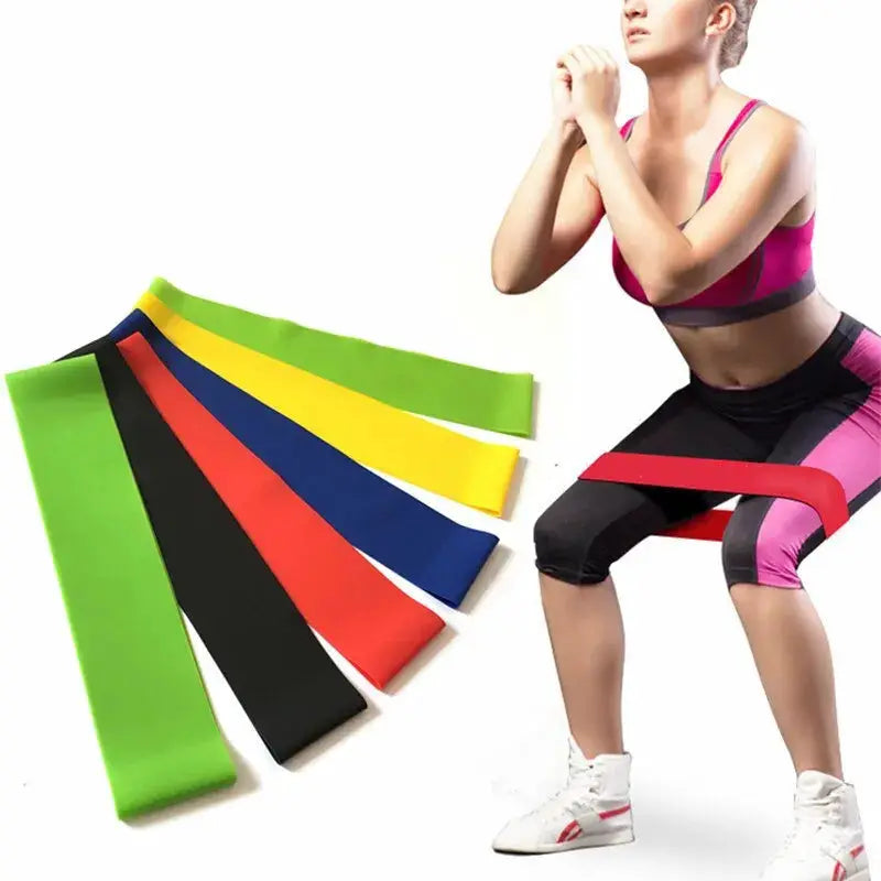 5Pcs Yoga Tension Belts Set, TPE Resistance Belts For Squats, Glute Activation, Stretching And Strength Training