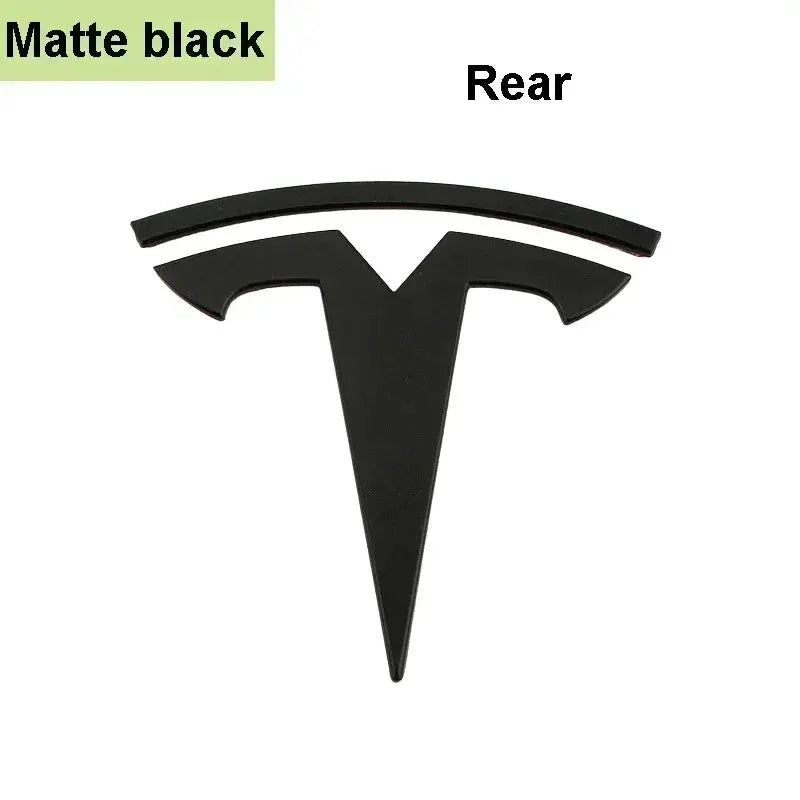 Tesla logo emblem, matte black zinc alloy rear trunk badge for Model 3/Model Y