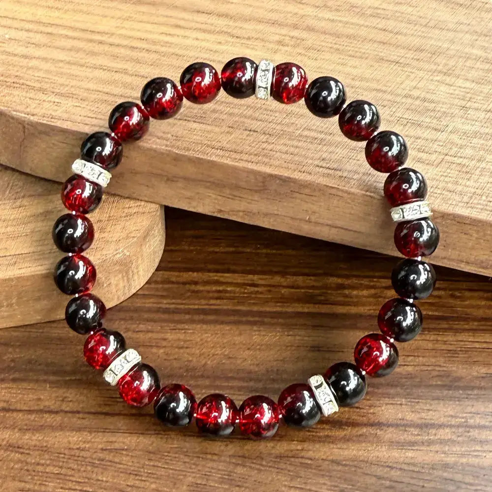 Unisex Anti Anxiety Bohemian Style Glass Bead Bracelet For Stress Relief Calming Mental Balance And Communication