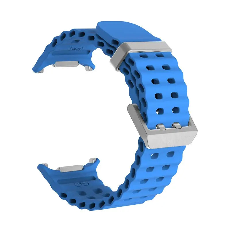 Marine Band silicone strap for Samsung Galaxy Watch Ultra2 47mm, blue sports bracelet by Simples Market