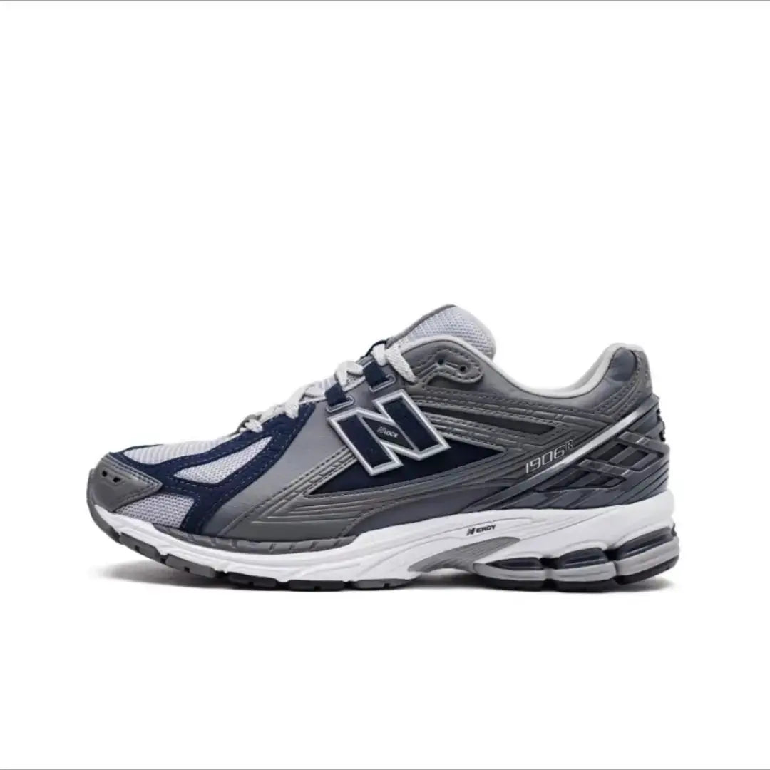 New Balance 1906R sneakers in gray and navy, breathable mesh, unisex