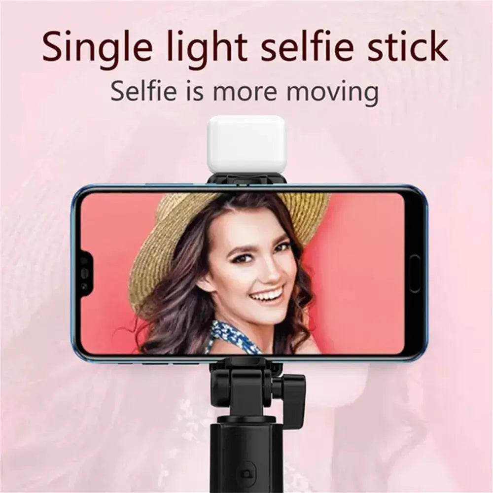 NovaFlex Portable Bluetooth Selfie Stick Tripod With Remote Shutter And Fill Light Extends To 29 Inches