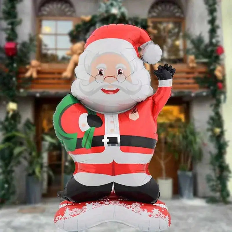 Standing Santa Claus Foil Balloon Half Piece For Christmas Decoration And Holiday Party