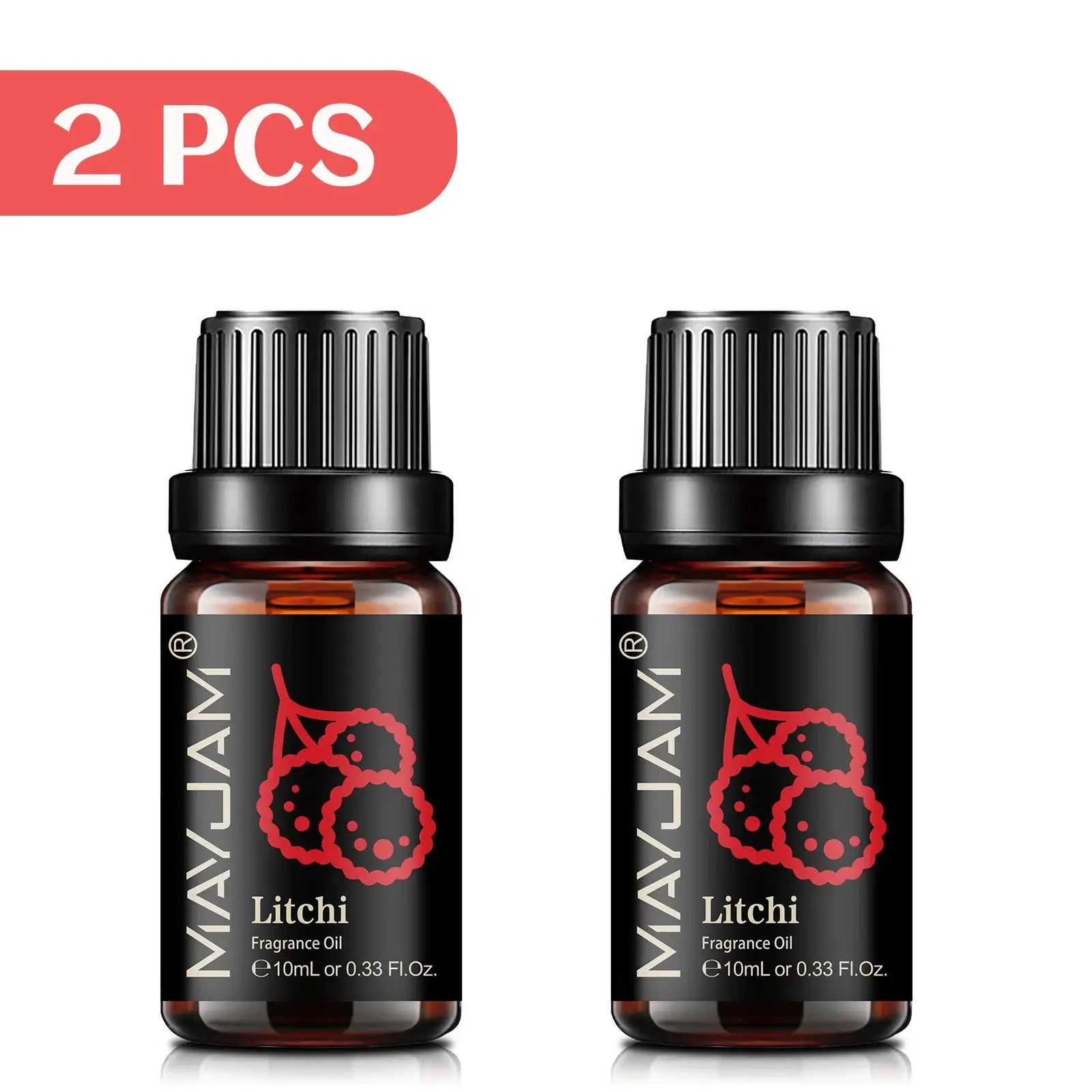 MAYJAM Fruit Essential Oil 10ml Assorted Fruit Fragrance for Diffuser Candle Cherry Banana Papaya Grape Litchi Guava Kiwifruit Pear