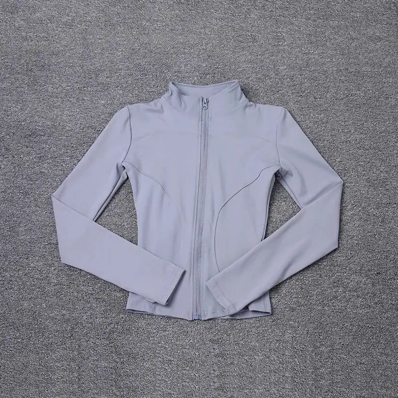 VitalWear Women Sport Jacket Long Sleeve Breathable Stretch Knit Fabric For Workouts Gym Yoga Training