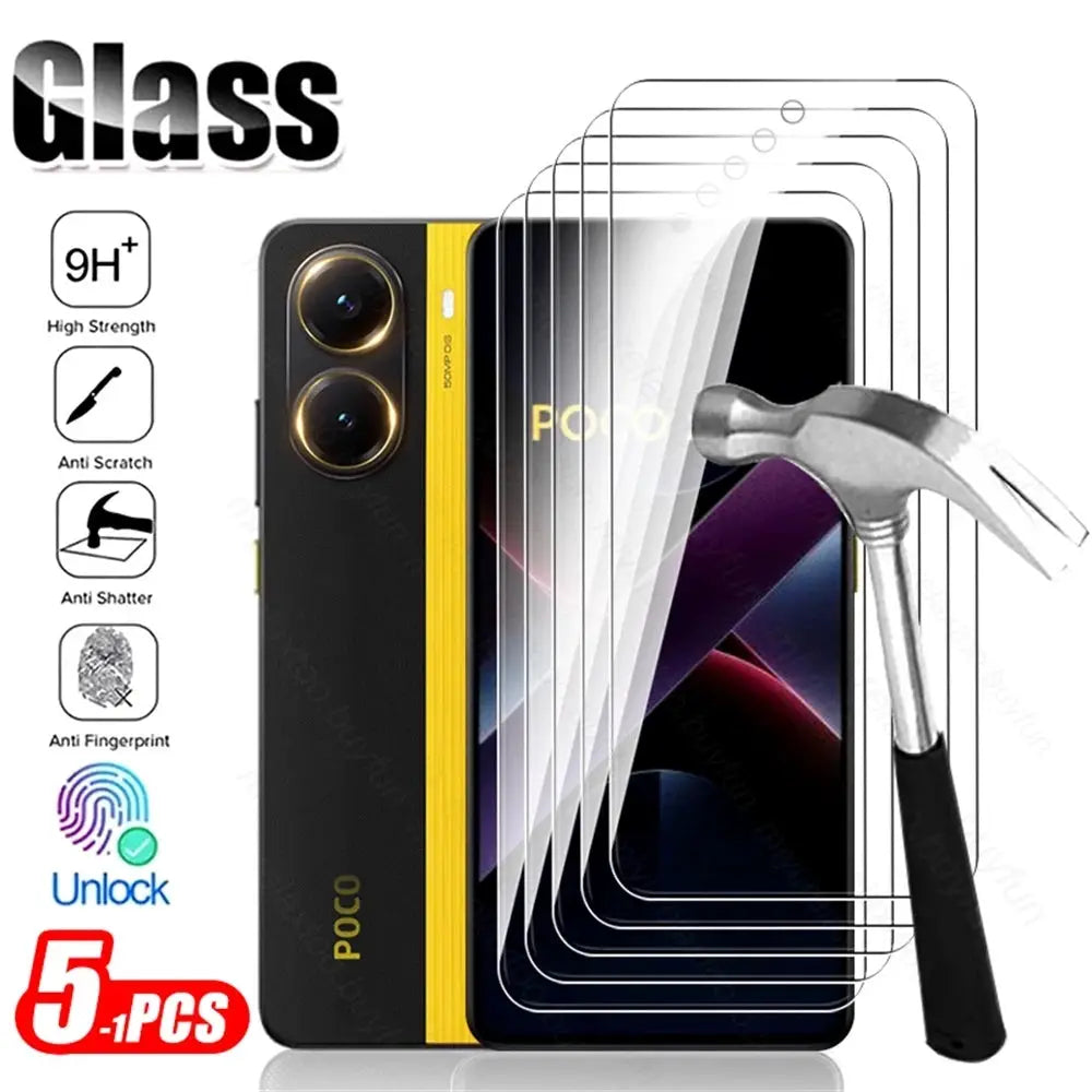 Poco X7 Pro 5G Tempered Glass Screen Protector 9H Hardness Ultra Thin Scratch Resistant HD Film