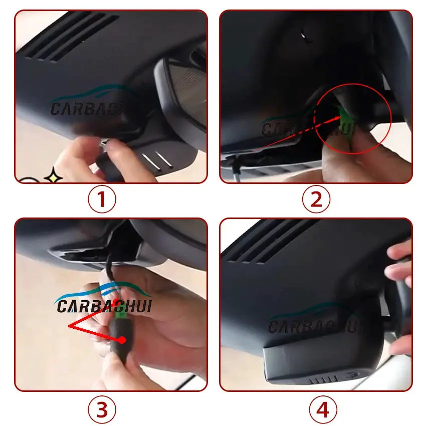 Dash cam for Volvo/Polestar vehicles, 4K WiFi car DVR with 4-step installation by Simples Market