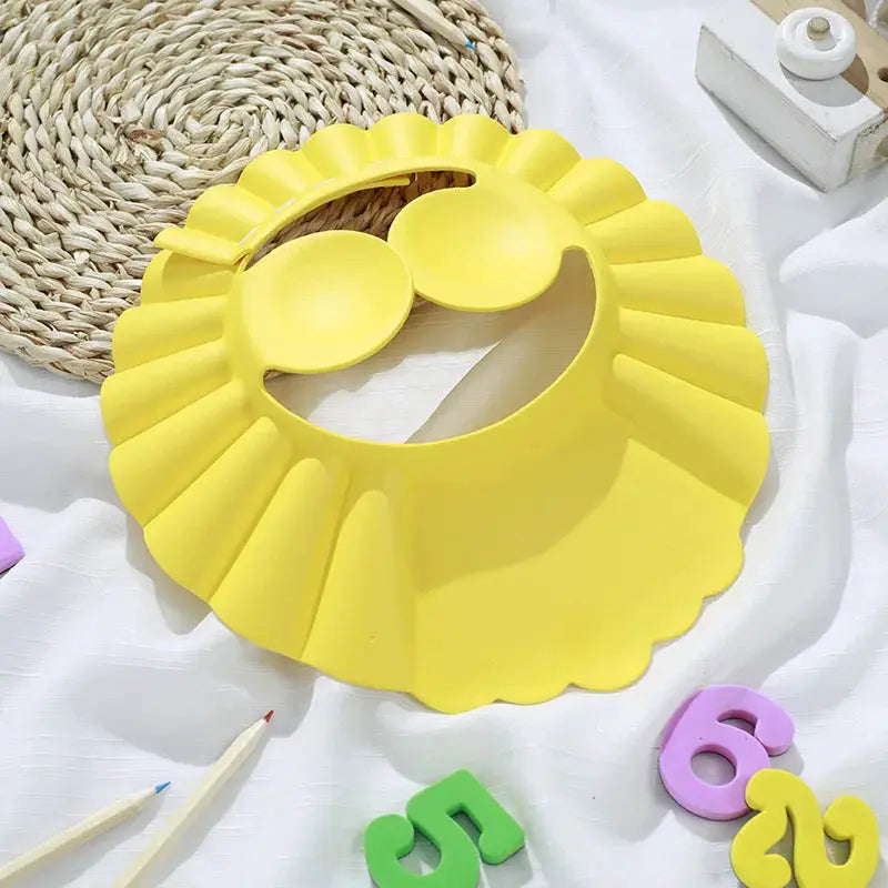 Adjustable Baby Shower Soft Cap For Kids Protecting Eyes And Ears During Bath Time
