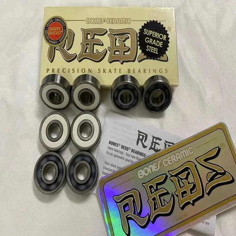 Skateboard Bearings 8 Pack Spacers And Washers Bundle 608 High Rotation Ceramic Bearings For Precision Skateboards