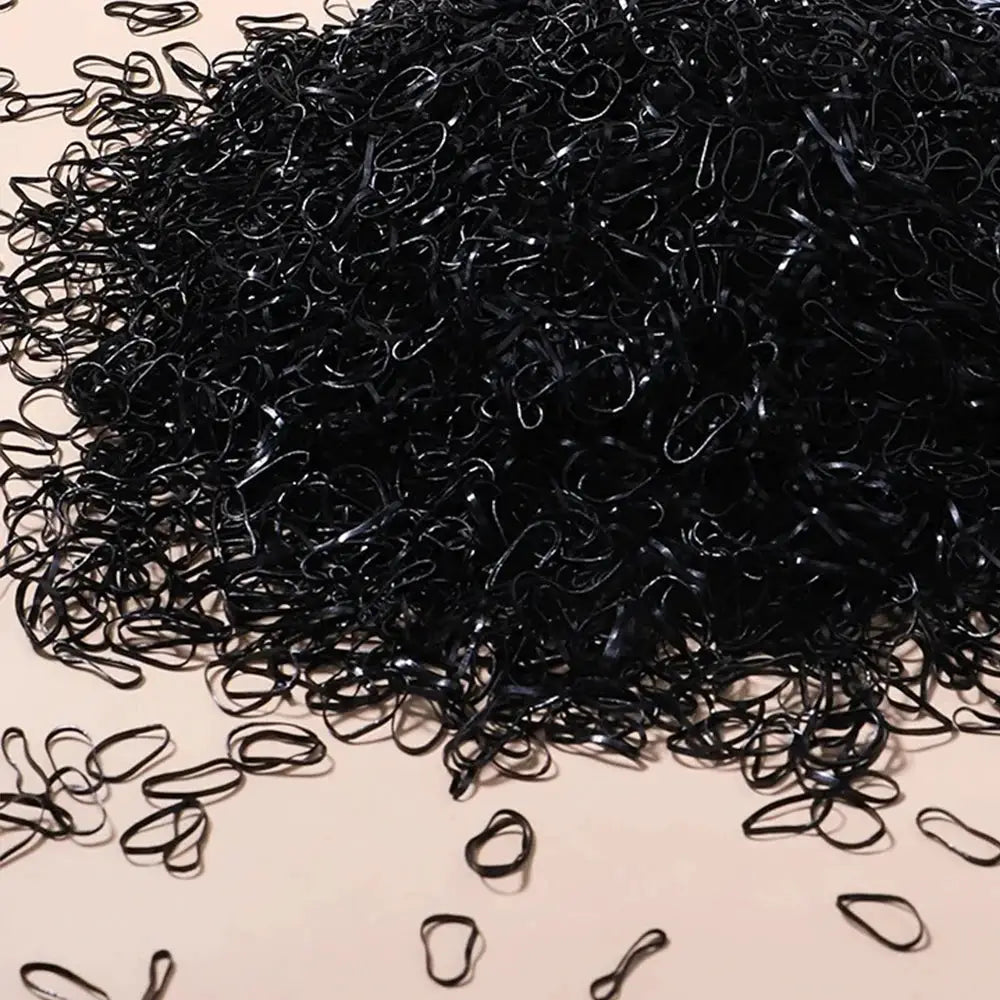 Colorful Disposable Rubber Band Hair Ties For Girls Bulk Pack 500 1000 2000 Pcs Ponytail Holders Kids Hair Accessories