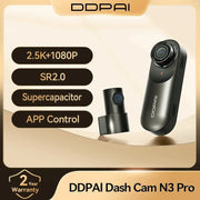 DDPAI Mola N3 Pro dash camera with mini module, two cameras, 2.5K+1080P, app control