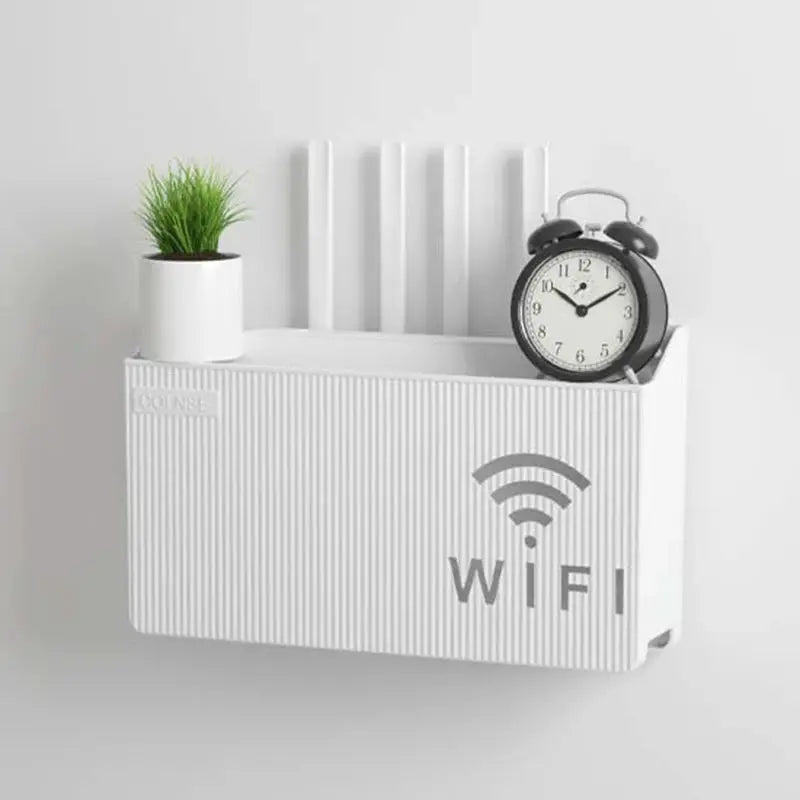 Wall Mounted Wireless Router Storage Box For Living Room And Bedroom Cable Management TV Set Top Box Organizer