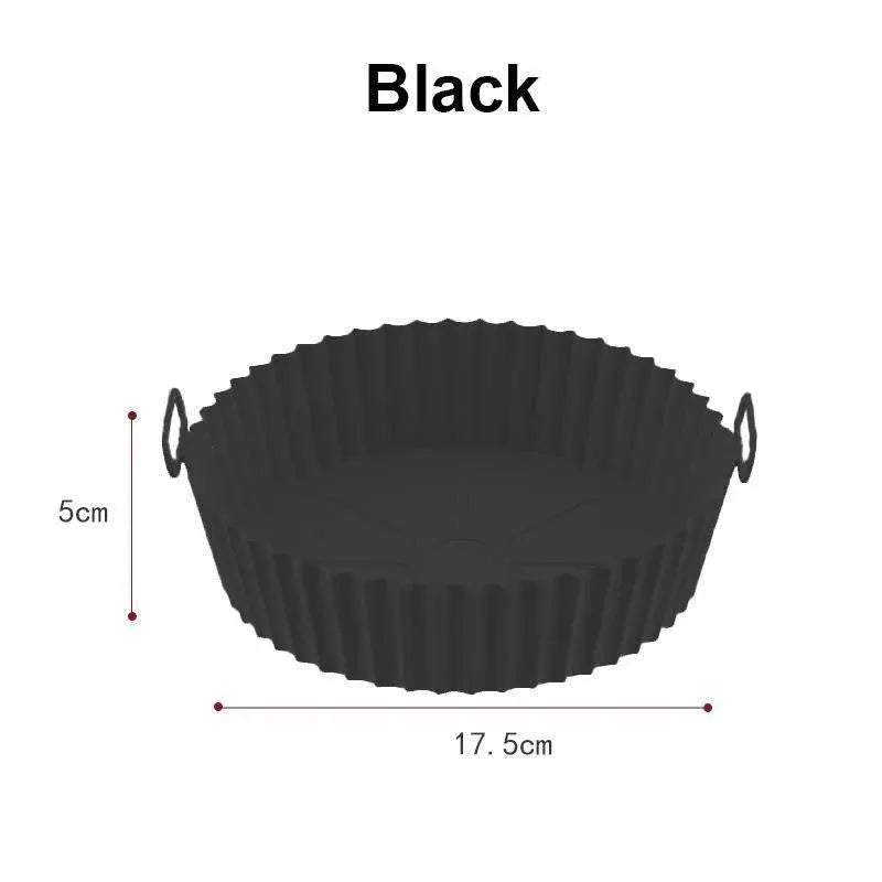 Reusable Air Fryer Silicone Liners Nonstick Food Grade Basket Accessory For Easy Cleanup