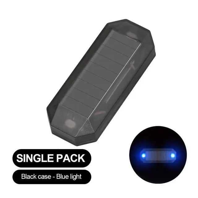Car Solar Powered LED Warning Light Mini Wireless Simulated Anti Theft Strobe Lamp Night Security