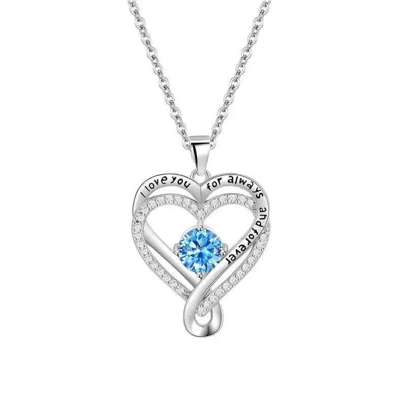 Heart Shaped Pendant Necklace Hollow Design Rhinestone Zinc Alloy for Women Gift for Best Friends Mothers Day Party Wear