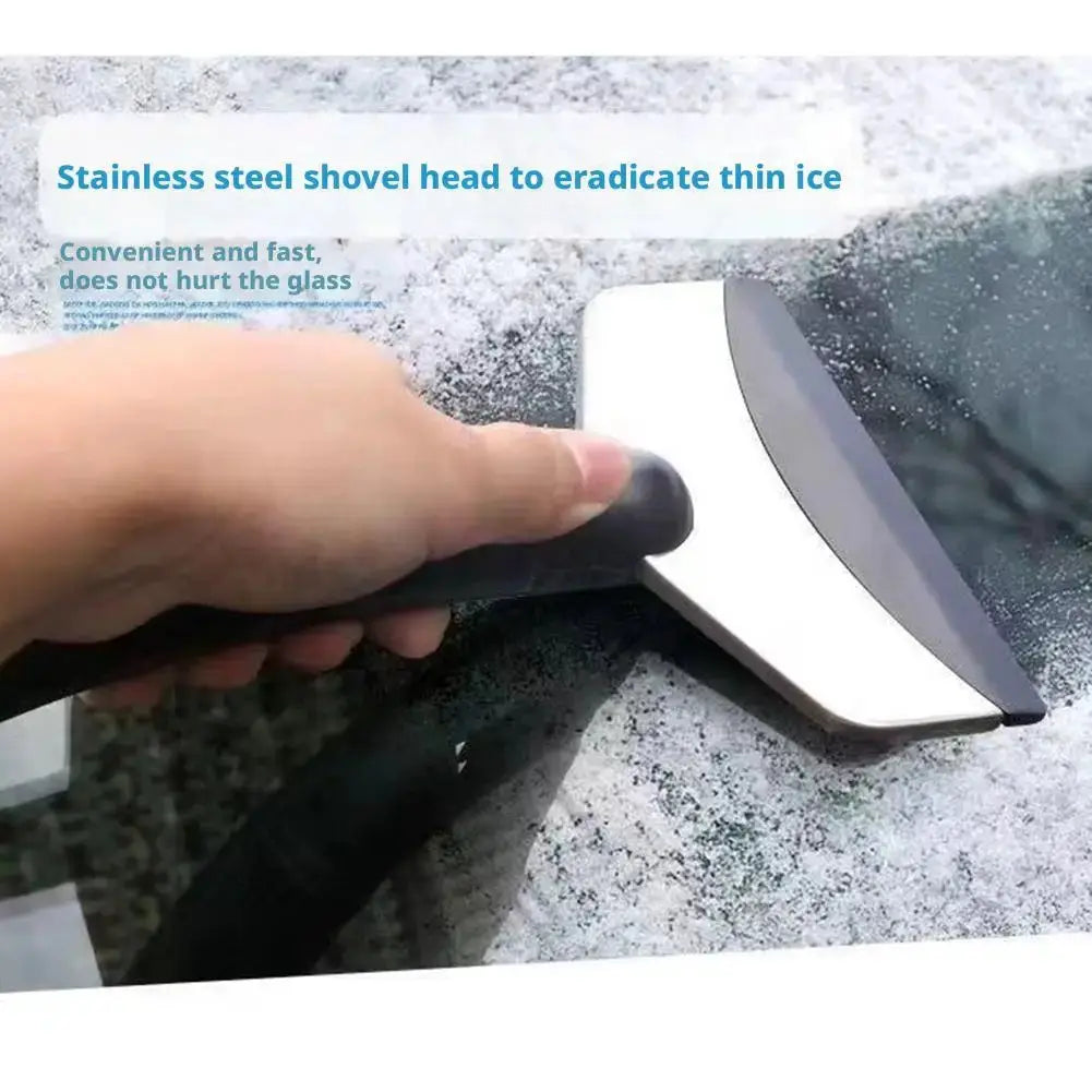 Simples Market 2-piece car snow shovel and ice scraper set; stainless steel shovel head with black handle