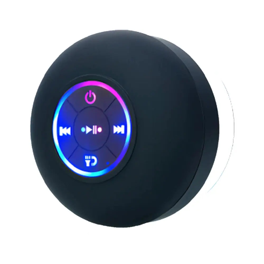 PulseNova Portable Bluetooth Speaker With LED Light IPX4 Waterproof Outdoor Suction Cup 3W Stereo Sound