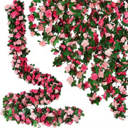 250CM Artificial Rose Flowers Vine For Wedding Decor Home Room Outdoor Garden Arch Rattan DIY