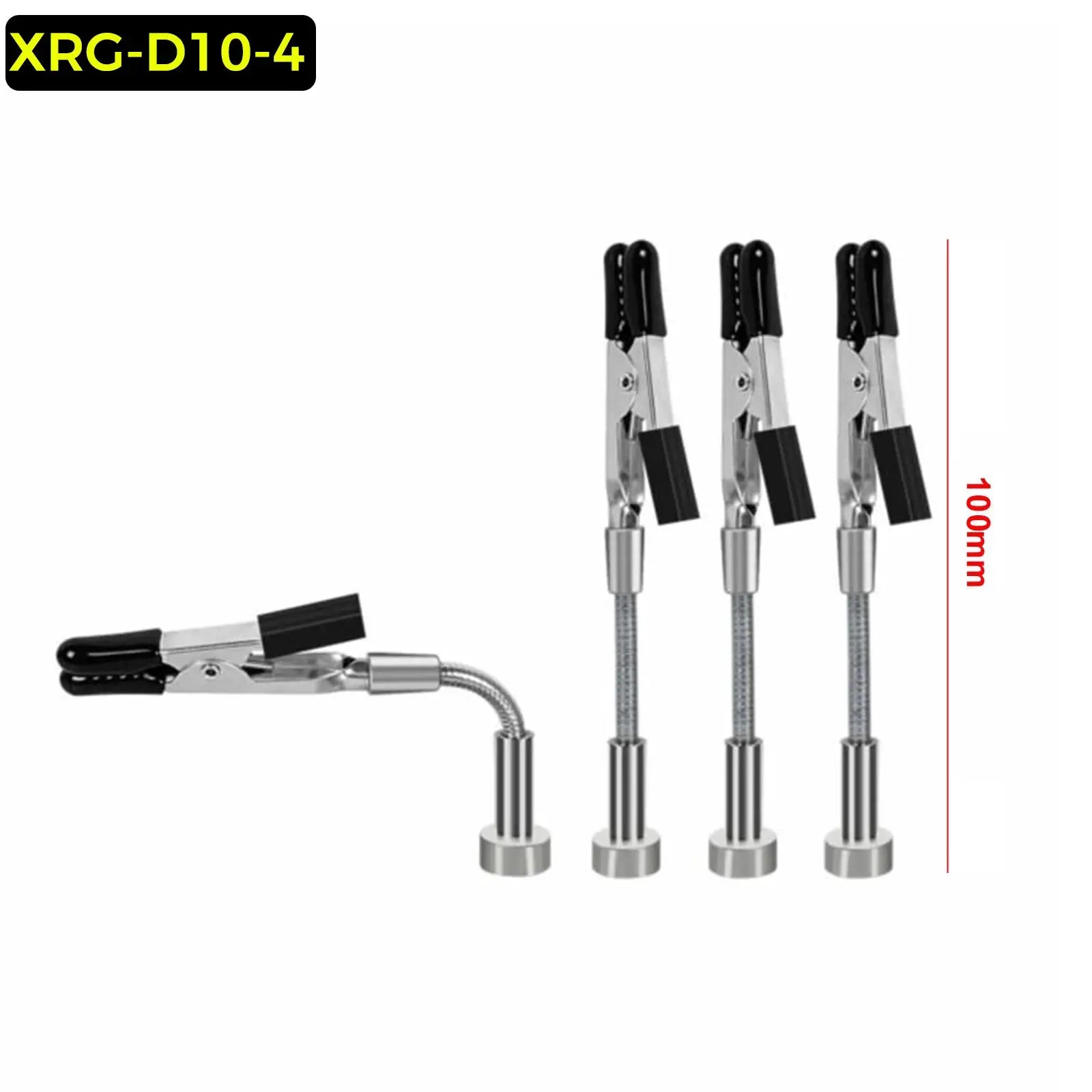 NEWACALOX Soldering Helping Hands Four Magnetic Flexible Arm Welding Assistant PCB Clamp Third Hand Repair Tools