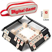 Rummy Cube Game Set With 106 Tiles 4 Racks Portable Case For Travel And Family Fun