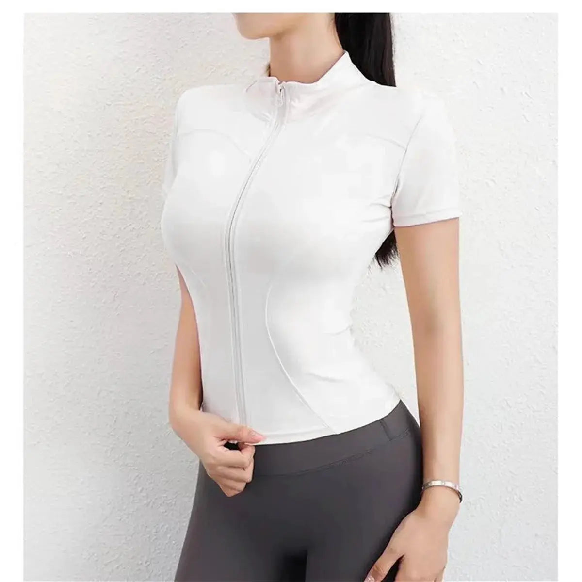 AeroFlex Women Slim Casual Sports Jacket Lightweight Breathable Zip Front For Cycling Running Yoga