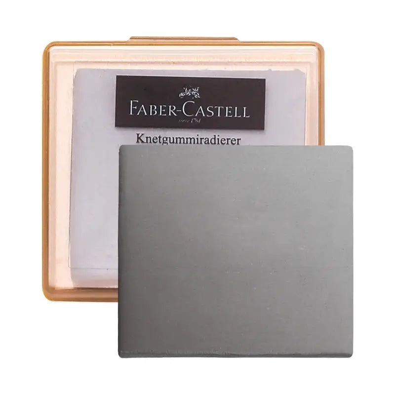 Faber-Castell kneaded eraser, gray, in orange tin box