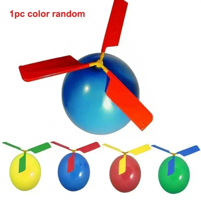 DIY Propeller Balloon Helicopter Toys for Kids 6 and up 1 to 10 Pack with Whistle Outdoor Flying Balloons Birthday Decor