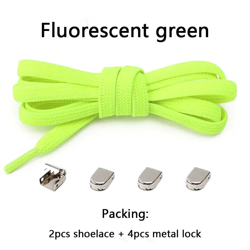 FlexFit No Tie Elastic Shoelaces One Size Fits All Adults And Kids Quick Slip On Shoes