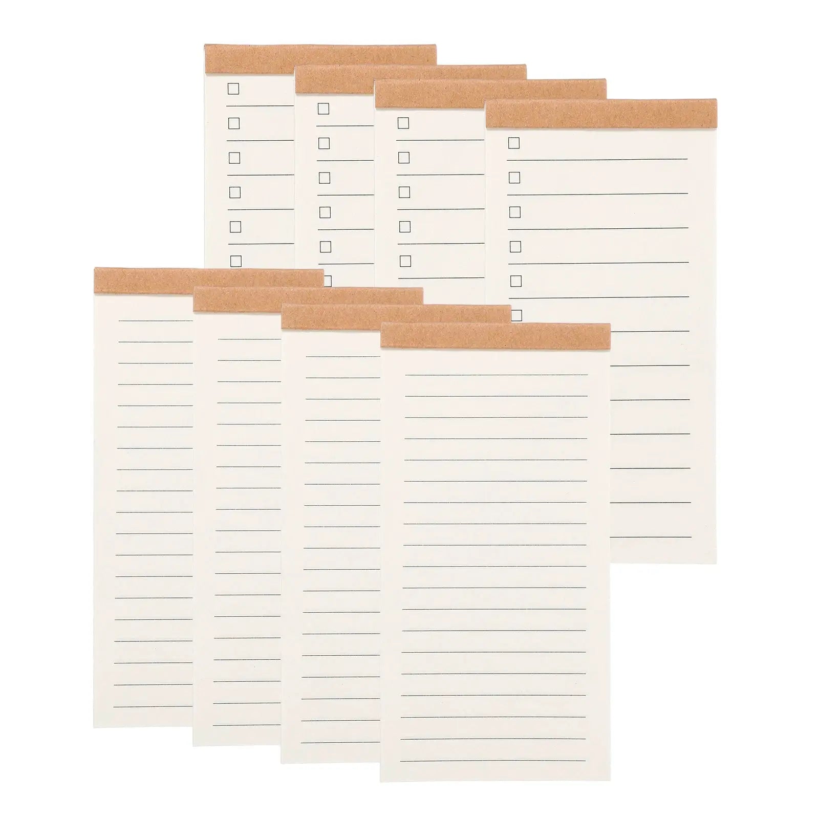 Simples Market field notes notepads set, 4–8 pcs portable pocket notebooks, 50 sheets each, cork-top covers, ruled pages