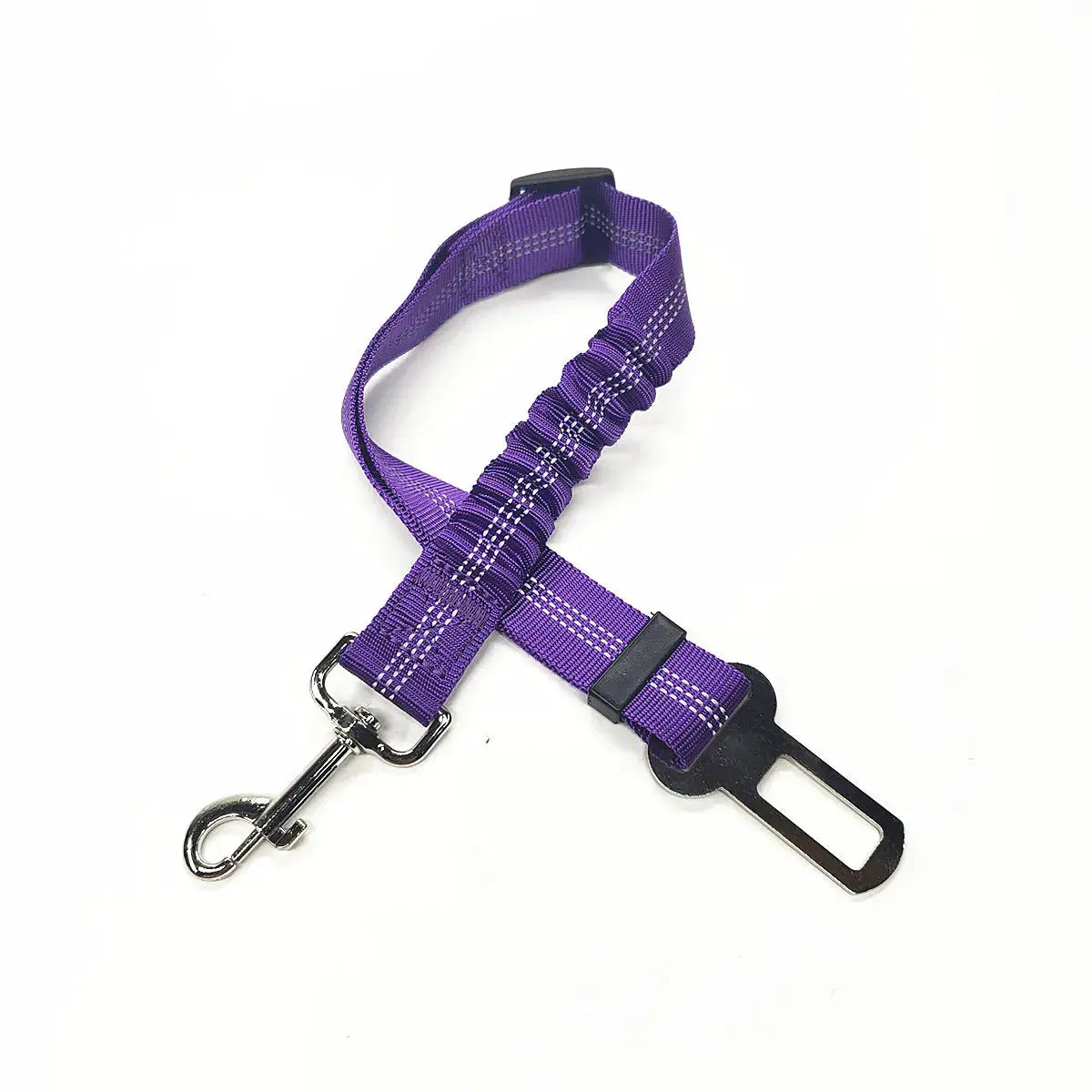 Adjustable Dog Car Seat Belt Harness With Nylon Reflective Cushioning For Safe Car Travel
