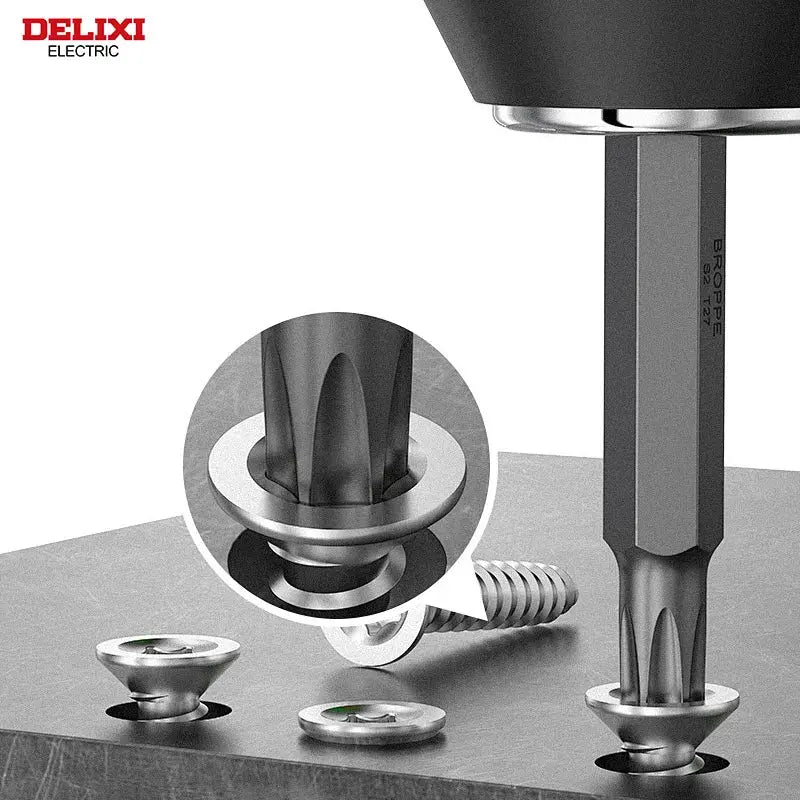 Delixi Electric Allen Key Set Hex Wrench Kit With Sleeve Universal Torque Long Metric For Motorcycles And Bicycles