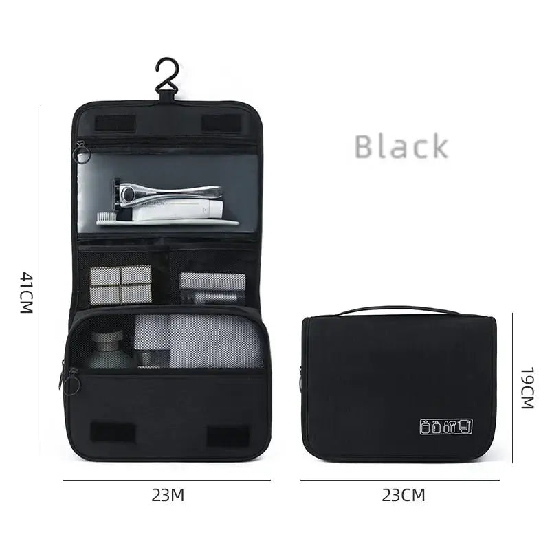 TravelMate Oxford Fabric Toiletries Organizer Bag Waterproof Hanging Travel Pouch For Men And Women