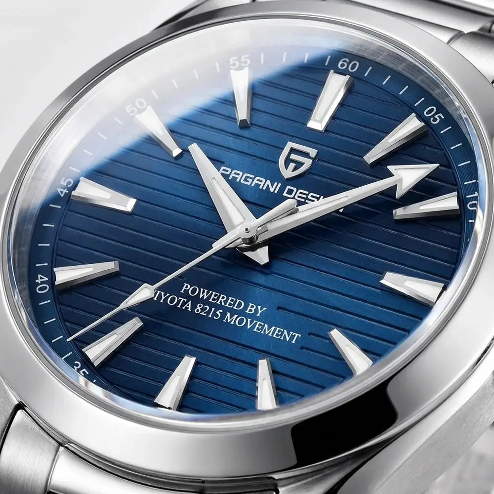 PAGANI DESIGN A150 40mm men's mechanical watch, blue dial, sapphire glass, stainless steel case