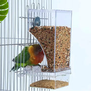 Parrot feeder by Simples Market, anti-spill transparent bird food box