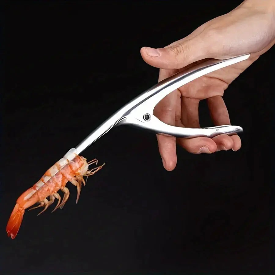 Stainless Steel Shrimp Deveined Device With Ergonomic Fishbone Design For Easy Shell Removal And Seafood Preparation