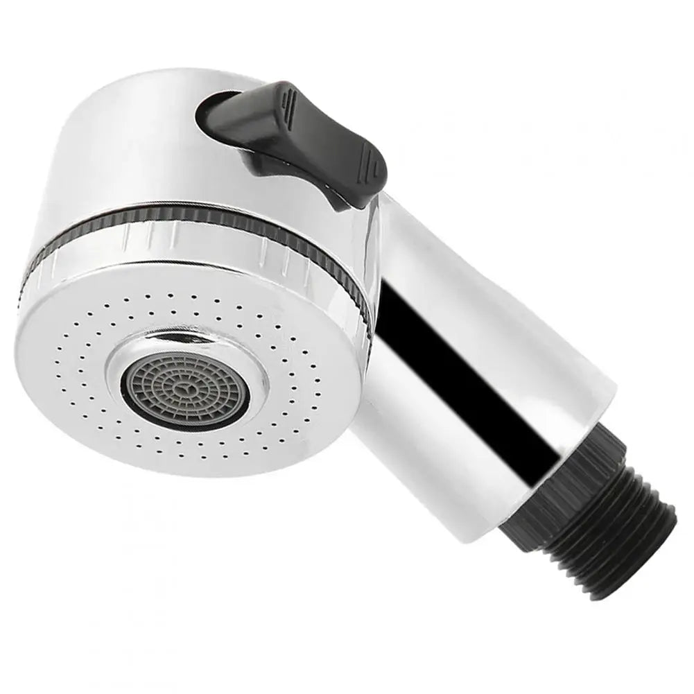 Shower head adapter with side switch, chrome finish, G1/2 thread, water-saving salon attachment