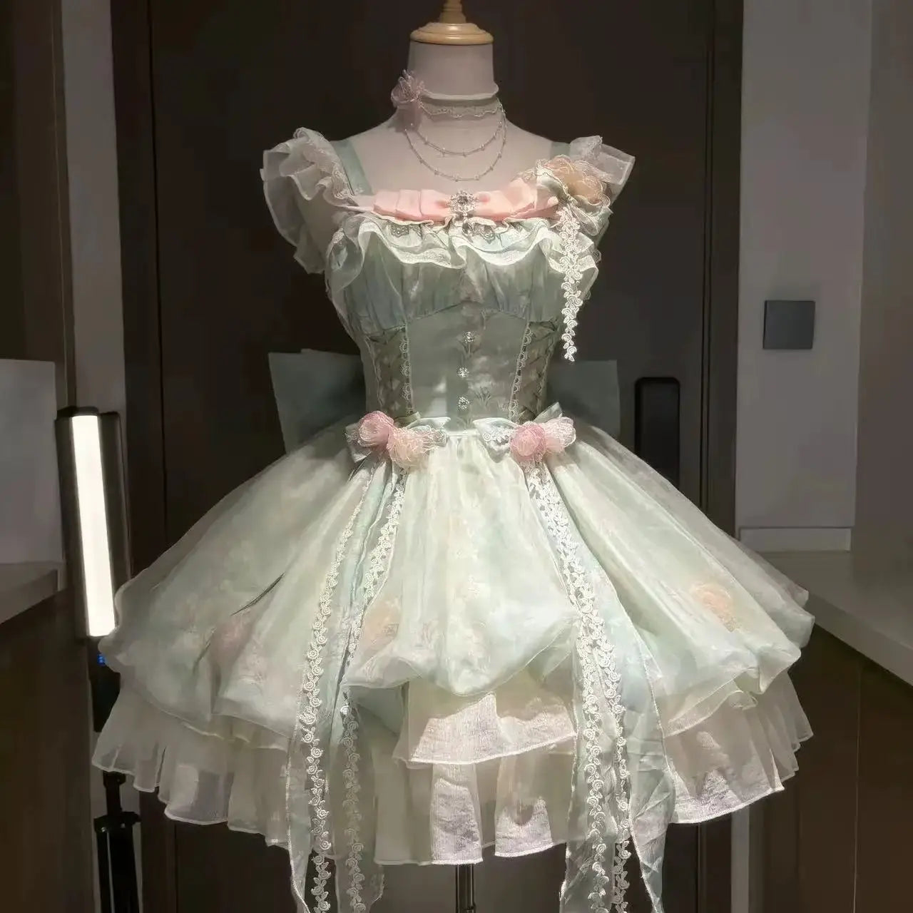 Gothic Y2K Sling Party Dress For Women Harajuku Retro Tulle Ruffles