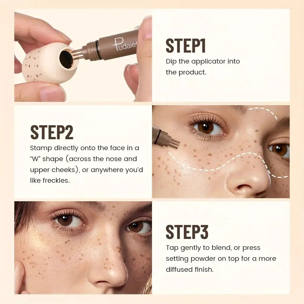 Freckle Stamp Makeup Pen Waterproof For Natural Look Dot Freckles Long Lasting Sweatproof Beginner Friendly
