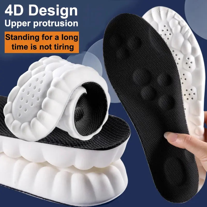 Latex Sport Insoles With Elasticity Arch Support Orthotic Cushioned Insole For Breathable Odor Control Shock Absorption