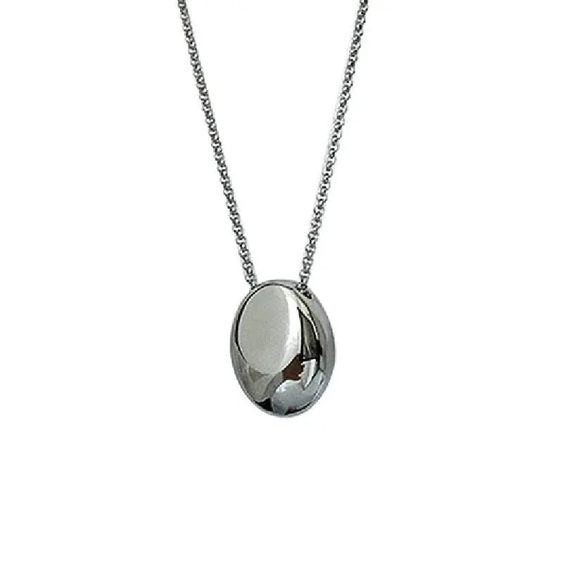 Water Drop Geometric Ins Style Minimalist Light Luxury Sweater Chain Necklace Stainless Steel Unisex Jewelry