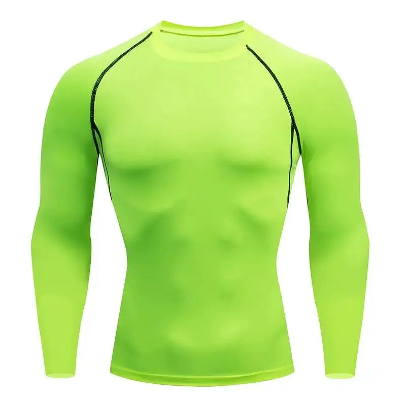 Men Compression Running Top Long Sleeve For Gym Clothing Quick Dry Sportswear Fitness Tee Training Workout Muscle Top