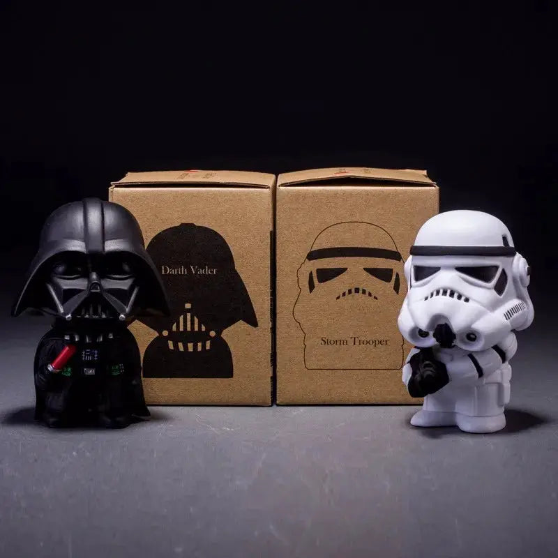Star Wars Darth Vader And Stormtrooper Action Figures Two Pack 10cm Cute Kawaii PVC Collectibles